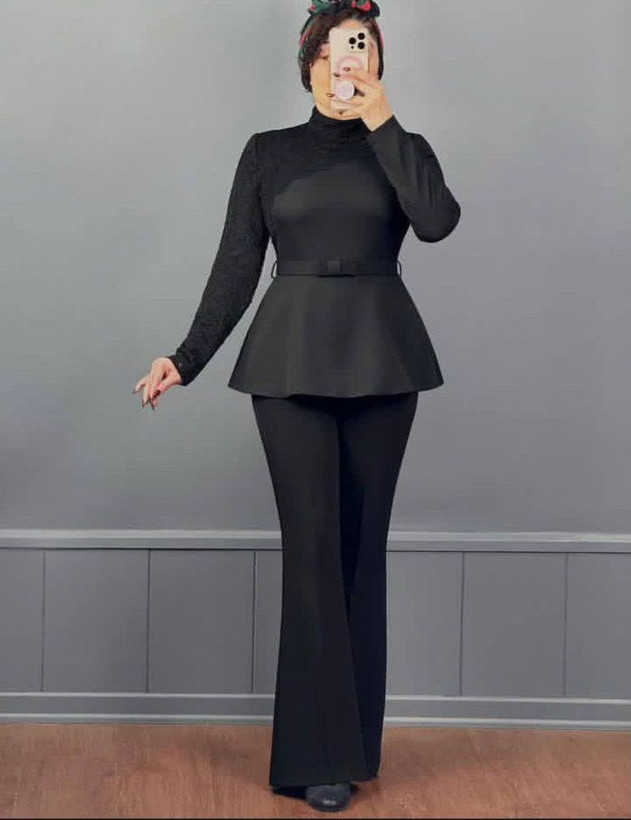 شومیز مجلسی رومی گیپور زنانه و دخترانه