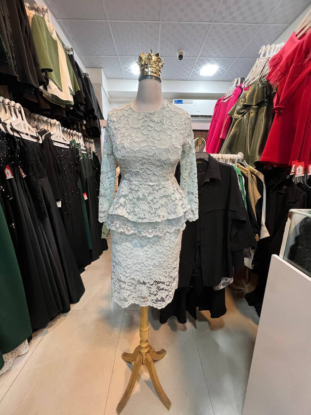 شومیز دامن مجلسی گیپور مخمل زنانه سلین