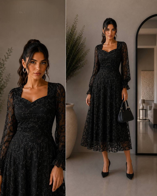 سارافون میدی مجلسی زنانه و دخترانه رزا