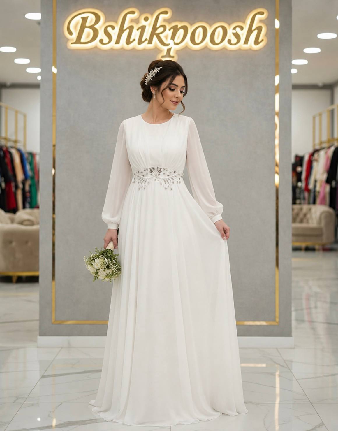 ماکسی مجلسی حریر نسترن