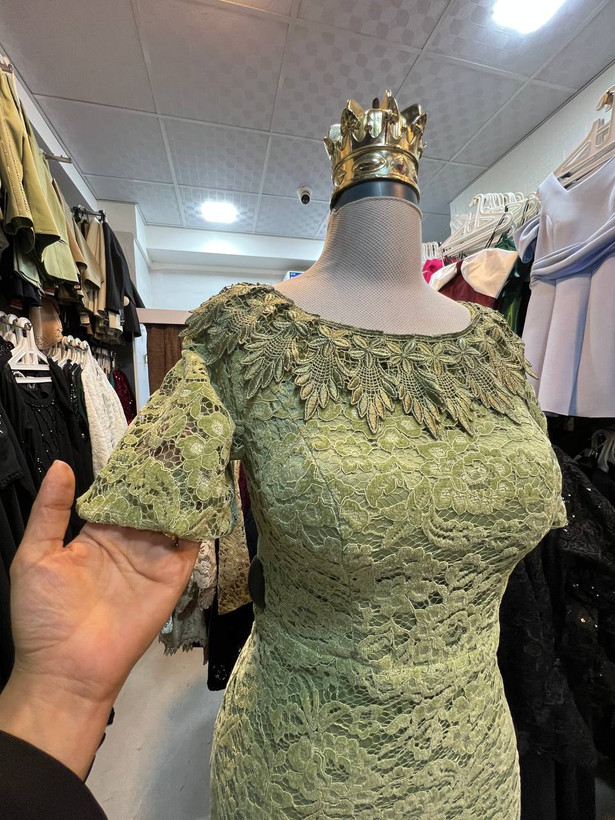 ماکسی مجلسی دانتل مخمل زنانه مدل ماهی حنا