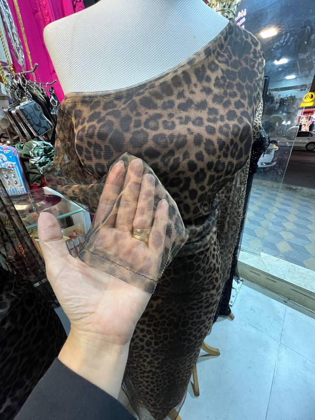سارافون میدی مجلسی تور آستردار چاپی و نگینی زنانه و دخترانه سوژین