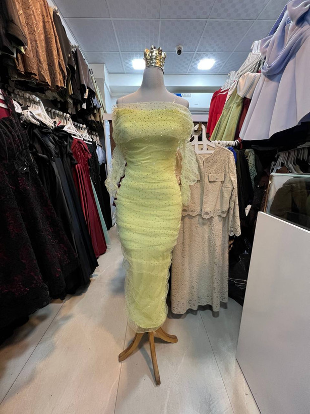 ماکسی مجلسی پینترستی تور کشی نگین دار چشمه